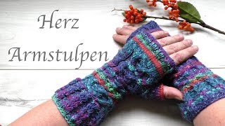 Teil 3 Der Daumenkeil  Armstulpen stricken [upl. by Ena812]