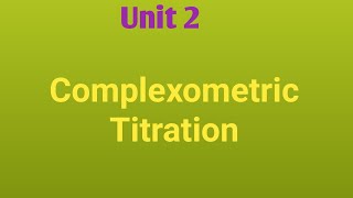 Complexometric titrationpharmaceutical chemistry complex titration [upl. by Jamill135]