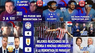 PRENSA E HINCHAS URUGUAYOS ANTES Y DESPUÉS DE LA REMONTADA DE PARAGUAY 43 URUGUAY REACCIONES ÉPICAS [upl. by Aizan]