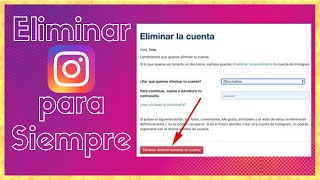 Como eliminar cuenta de Instagram para siempre desde PC [upl. by Allenaj]