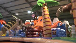 The biggest bouncy castle moonwalk bounce house in the world official video [upl. by Neu]