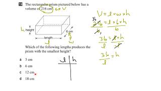 EQAO Grade 9 Academic Math 2017 Question 19 Solution [upl. by Mcintyre]