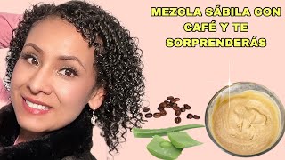 🌵🫘MEZCLA SÁBILA CON CAFÉ Y TE SORPRENDERÁS caidadelcabello cabellodañado haircare growthhair [upl. by River]