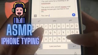 ASMR  Tingly iPhone Keyboard Typing Sounds Typing Fun Facts [upl. by Bowers]