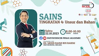 Sains  Tingkatan 4  Unsur dan Bahan [upl. by Allveta236]