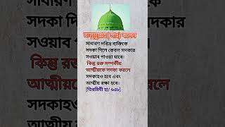 রাসুল সাঃ বলেছেন✅সাধারণ দারিদ্র্য ব্যাক্তিকে সদকা দিলে👍shorts islamicshort সদকা islamic yt [upl. by Baten]