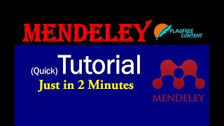 How to use mendeley reference manager  Mendeley tutorial  Plagfree content [upl. by Nerral192]