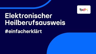 einfacherklärt Elektronischer Heilberufsausweis  Ein Produkt der Bundesdruckerei [upl. by Rolando]