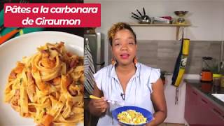 PÂTES a la carbonara de GIRAUMON ou POTIRON [upl. by Ahsiekam]