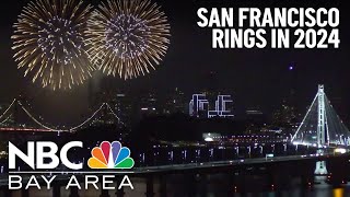 New Years fireworks San Francisco rings in 2024 [upl. by Derward]