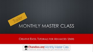 Introducing Monthly Master Classes from Chandooorg  Trailer [upl. by Eatnahc884]