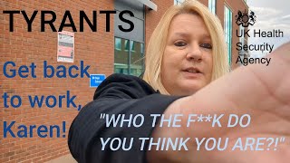 Karen MELTDOWN Government employee ASSAULT drops Fbomb UKHSA Nottingham Audit Pinac [upl. by Storz695]