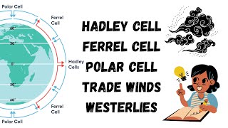 Atmospheric Circulation What is a Hadley cell Ferrel cell Polar cell and Westerlies [upl. by Doug881]