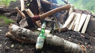 Bushcraft tábor 2 nap az erdőben ponyva sátor és gasztro túra [upl. by Pacien]