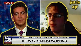 antiwork reddit mod vs fox news just the clip [upl. by Eleira323]