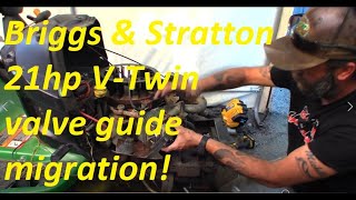 Briggs amp Stratton valve guide failure [upl. by Yedok]