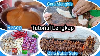 Resep Rahasia Sate Madura amp Cara mengiris Sate Lengkap Untuk Pemula [upl. by Wettam801]