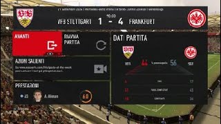 FIFA 22 Modalità Carriera 5 giornata della Bundesliga Stoccarda Entraicht Francoforte [upl. by Wheaton]