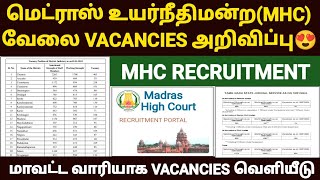 madras high court recruitment 2024  mhc recruitment jobs 2024  mhc recruitment vacancies 2024 [upl. by Adolfo]