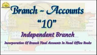 10 Branch Accounts  Independent Branch Question [upl. by Enymsaj]