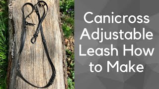 Lets Make a Black Canicross Adjustable Biothane Dog Leash Waterproof Dog Sports Leash How to Make [upl. by Gnourt]