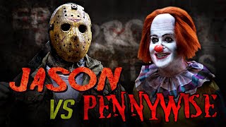 Jason Voorhees vs Pennywise IT clown  Friday the 13th Horror Film [upl. by Daryl]