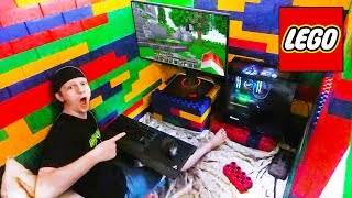 WORLDS BIGGEST LEGO FORT WITH GAMING SETUP [upl. by Toor]