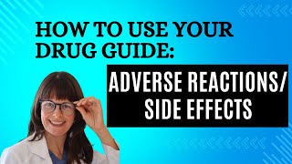 How to use your Drug Handbook Adverse Reactions pharmacology [upl. by Hisbe]