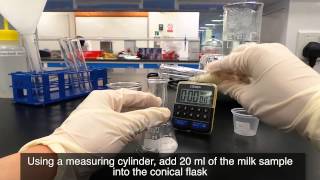 Conducting Turbidity test on pasteurized milk [upl. by Pages392]