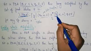 pushdown automata PDA acceptance  TOC  Lec81  Bhanu Priya [upl. by Clare]