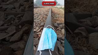 Train vs surgical mask😱 challenge doryrail railway train railtrack foryou trend [upl. by Evita]