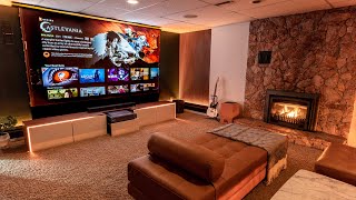 The Modern DREAM Home Theater Room Makeover 2024 [upl. by Anawait192]