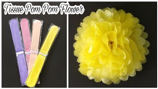 How To Make Tissue Pom Pom flowers  DIY  Tissue Pom Pom Tutorial  Decoration Ideas [upl. by Nnaillij444]