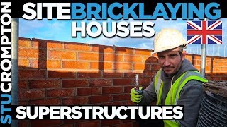 Building House Superstructures Site Bricklaying UK [upl. by Norrehc376]