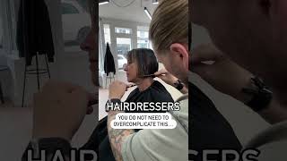 This is how to cut the side of a bob haircut No need to tap the hair over under or around the [upl. by Htinek]