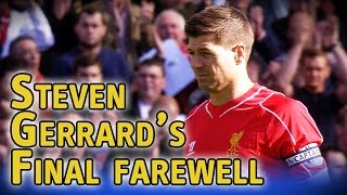 Steven Gerrard walks onto Anfield pitch for final time to an amazing response from fans [upl. by Solhcin891]