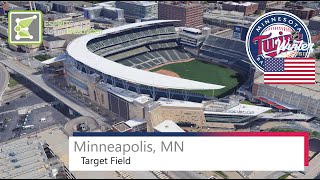 Target Field  Minnesota Twins  2022 NHL Winter Classic  Google Earth 360° Rotation [upl. by Churchill]