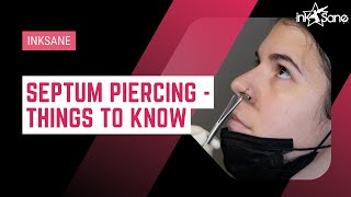 Septum piercing Does it hurt getting pierced for the first time Things you should know [upl. by Alyam]