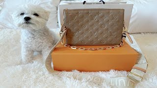 Unboxing the Louis Vuitton Coussin PM in Taupe [upl. by Ludvig487]