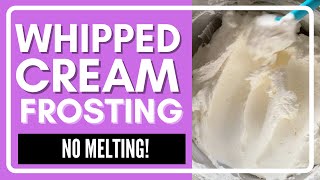 Easy Stabilized Whipped Cream Frosting 4 Simple Ingredients [upl. by Alebasi332]