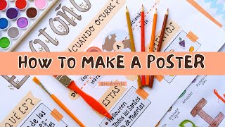 HOW TO MAKE A POSTER FOR SCHOOL PROJECT 💥 ⚡ CREATIVE POSTER PRESENTATION IDEAS [upl. by Atnaloj]