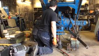 How to install rear half axle on Ford 4100 after replacing hub seal [upl. by Herwick]