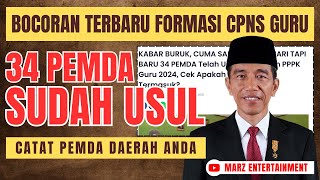 Seleksi CASN 2024 Senin depan  Ini 34 Daerah yang Sudah Resmi Usulkan Formasi guru CPNS amp PPPK 2024 [upl. by Linell]