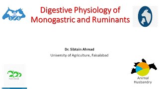 Digestive physiology Monogastrics Vs Ruminants [upl. by Schulein]