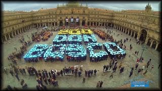 Mosaico Celebración Bicentenario Nacimiento Don BoscoPlaza Mayor de Salamanca [upl. by Recha]