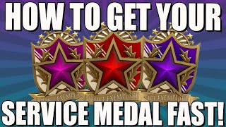 The FASTEST Way To Rank up Service Medals 2022 [upl. by Tews]