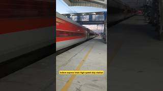 155kmph 19308 Indore express dangerous skip at deoband station trainjourney train traintravel [upl. by Enar]