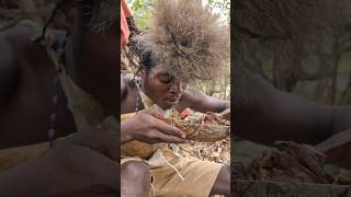 Natures broth Enjoying Hadzabe soup in the great outdoors hadzabetribe africa [upl. by Mackay]