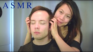 ASMR Mens Relaxing Head Massage  FaceScalp [upl. by Buchheim794]