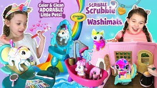 Best Craft Toys for Girls 2020 💖 Washimals Pets You Can Draw On Crayola Scribble Scrubbies DIY Art [upl. by Grose]